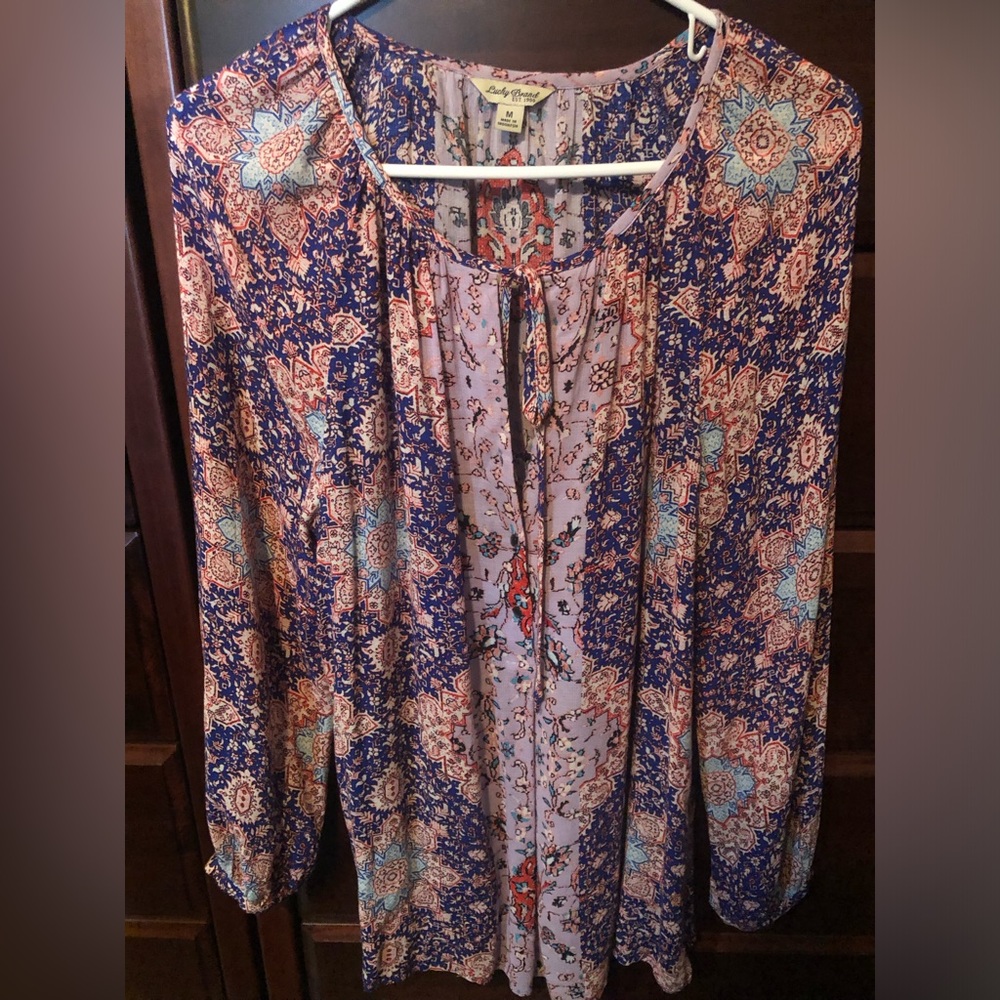 Lucky brand women’s medium tunic blouse